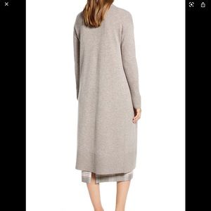 Halogen Wool & Cashmere Long Cardigan: Size S: Tan